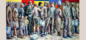 Ölgemälde - Titel: Schlange